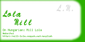 lola mill business card